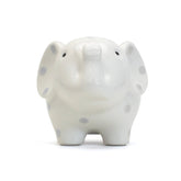 White Elephant With Gray Polka Dots Bank
